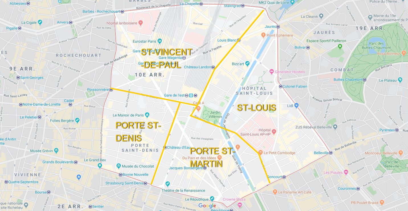Plan 10ème arrondissement
