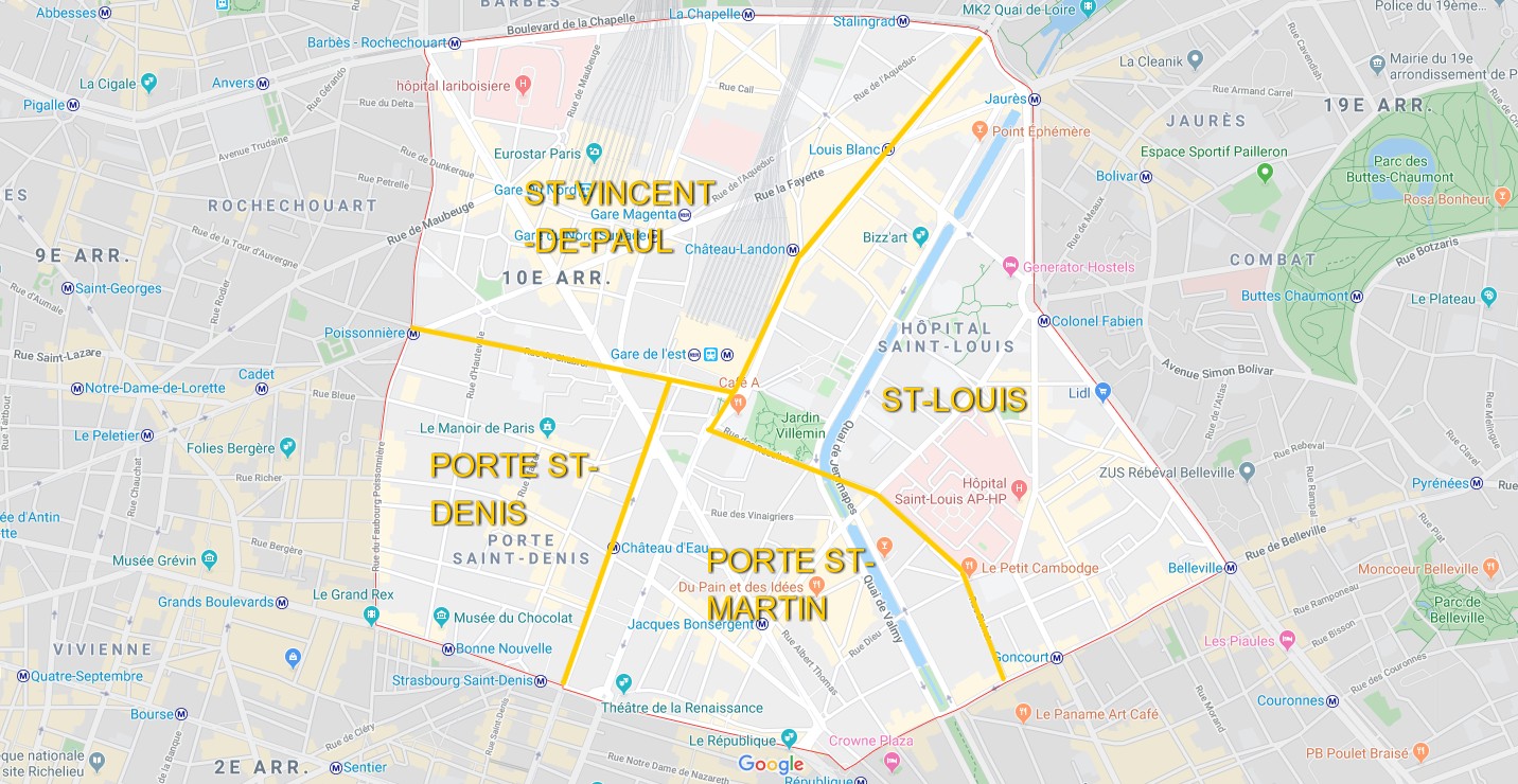 plan 10ème arrondissement