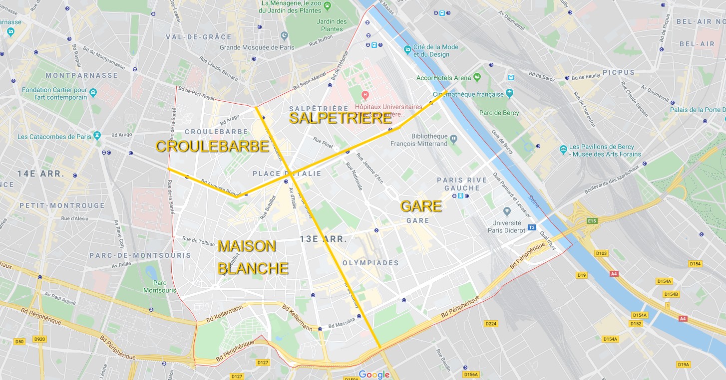 Plan du 13ème arrondissement